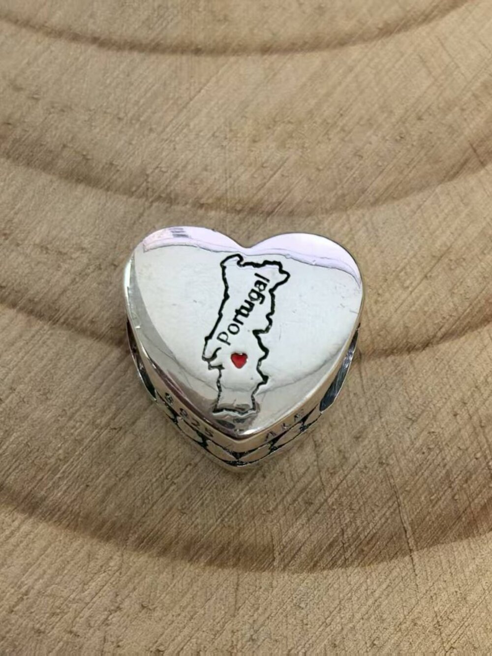 Pandora Portugal Exclusive Travel Heart Charm Pendant, S925 Silver Jewelry
